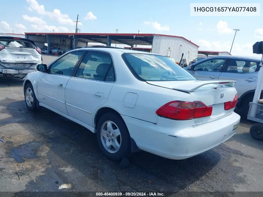 1HGCG1657YA077408 2000 Honda Accord 3.0 Ex