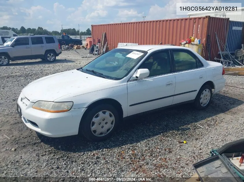 1HGCG5642YA018281 2000 Honda Accord 2.3 Lx