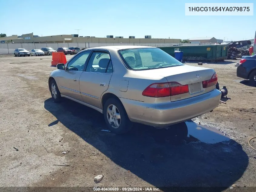 2000 Honda Accord 3.0 Ex VIN: 1HGCG1654YA079875 Lot: 40436689