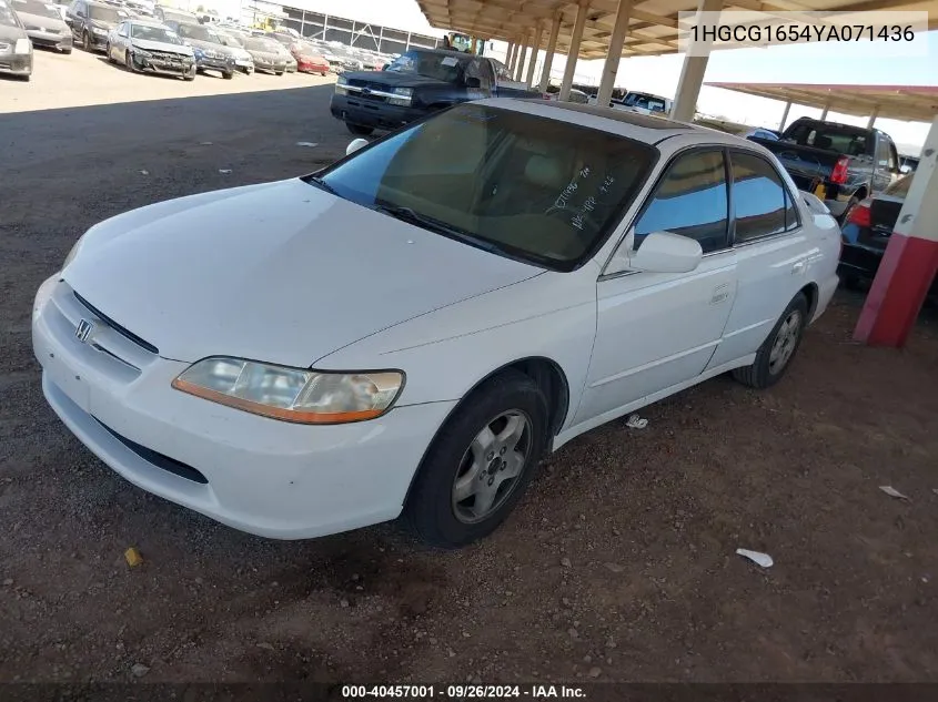 2000 Honda Accord 3.0 Ex VIN: 1HGCG1654YA071436 Lot: 40457001