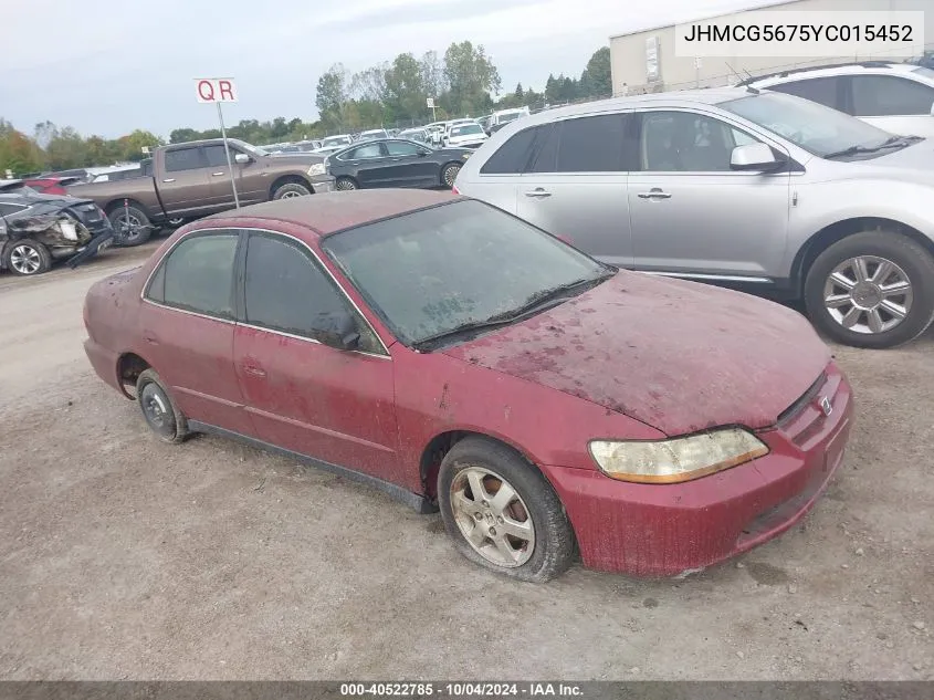 JHMCG5675YC015452 2000 Honda Accord 2.3 Se