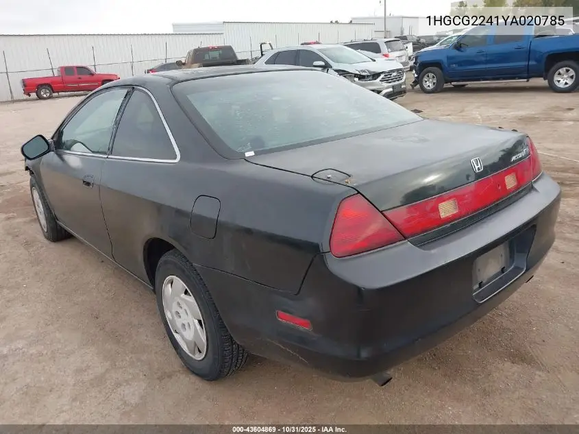 1HGCG2241YA020785 2000 Honda Accord 3.0 Lx