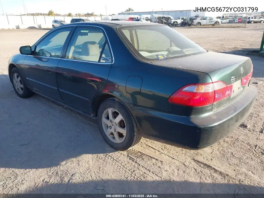 JHMCG5672YC031799 2000 Honda Accord 2.3 Se