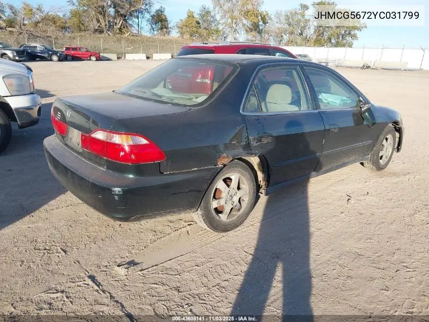 JHMCG5672YC031799 2000 Honda Accord 2.3 Se