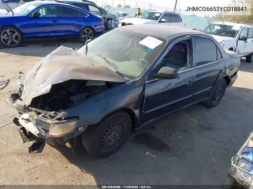 JHMCG6653YC018841 2000 Honda Accord 2.3 Lx