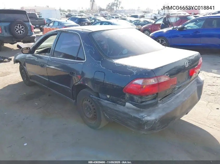 JHMCG6653YC018841 2000 Honda Accord 2.3 Lx