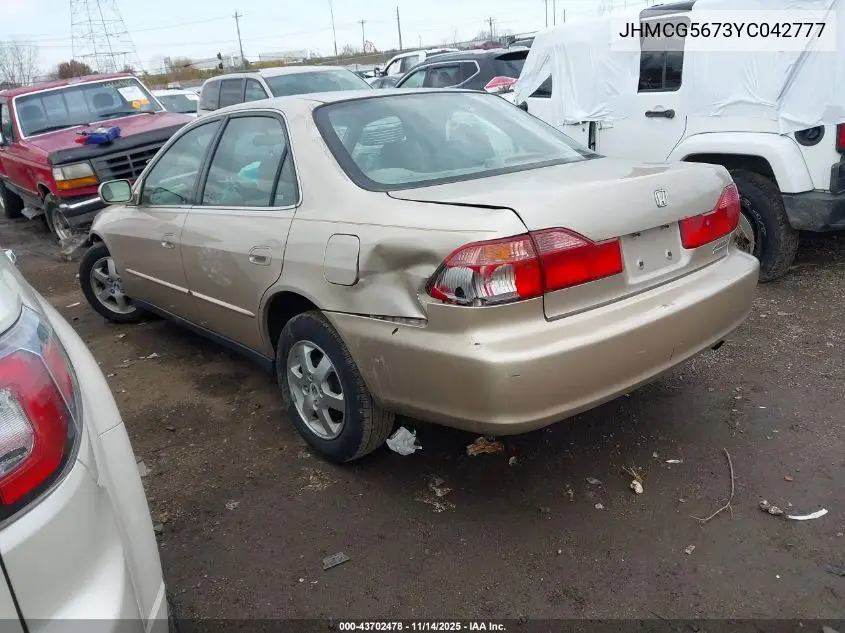 JHMCG5673YC042777 2000 Honda Accord 2.3 Se