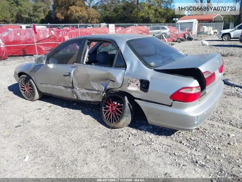 1HGCG6686YA070733 2000 Honda Accord 2.3 Ex