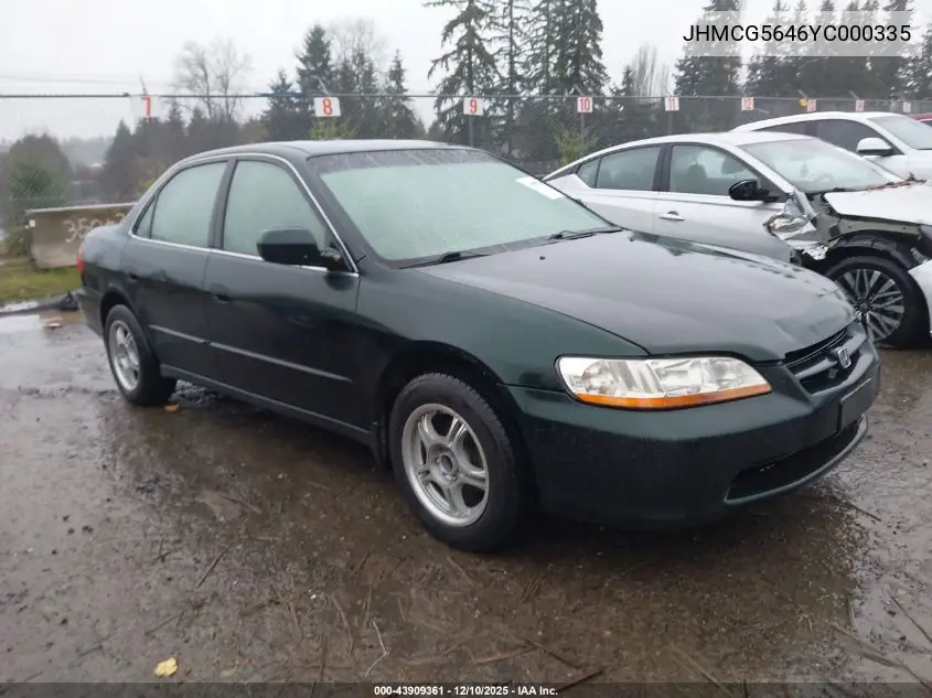 JHMCG5646YC000335 2000 Honda Accord 2.3 Lx