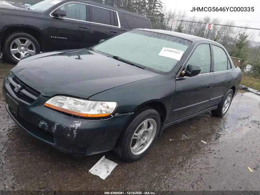JHMCG5646YC000335 2000 Honda Accord 2.3 Lx
