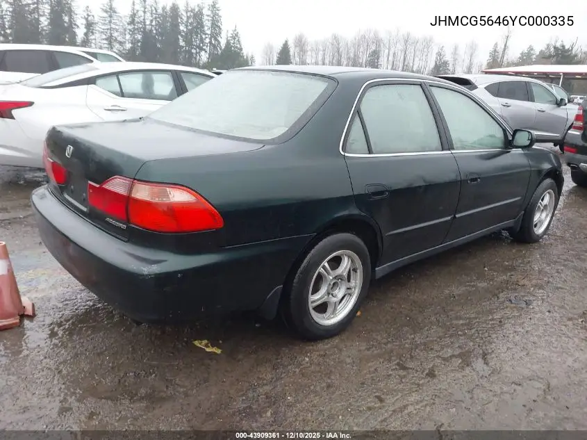 JHMCG5646YC000335 2000 Honda Accord 2.3 Lx