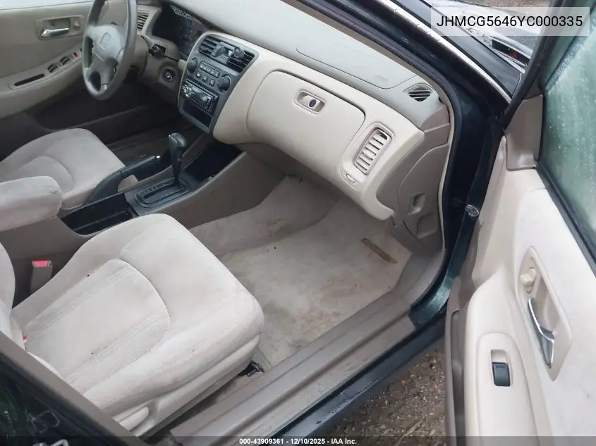 JHMCG5646YC000335 2000 Honda Accord 2.3 Lx