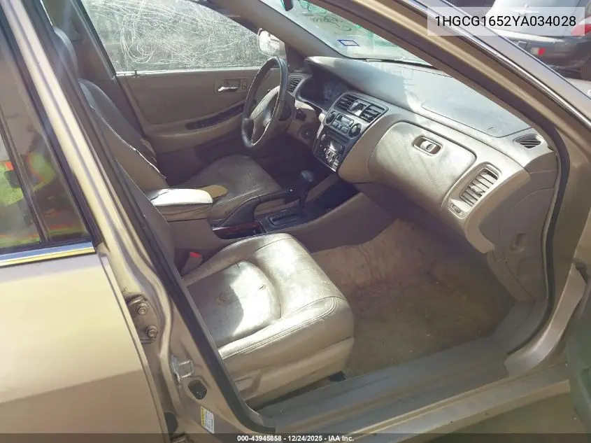 1HGCG1652YA034028 2000 Honda Accord 3.0 Ex