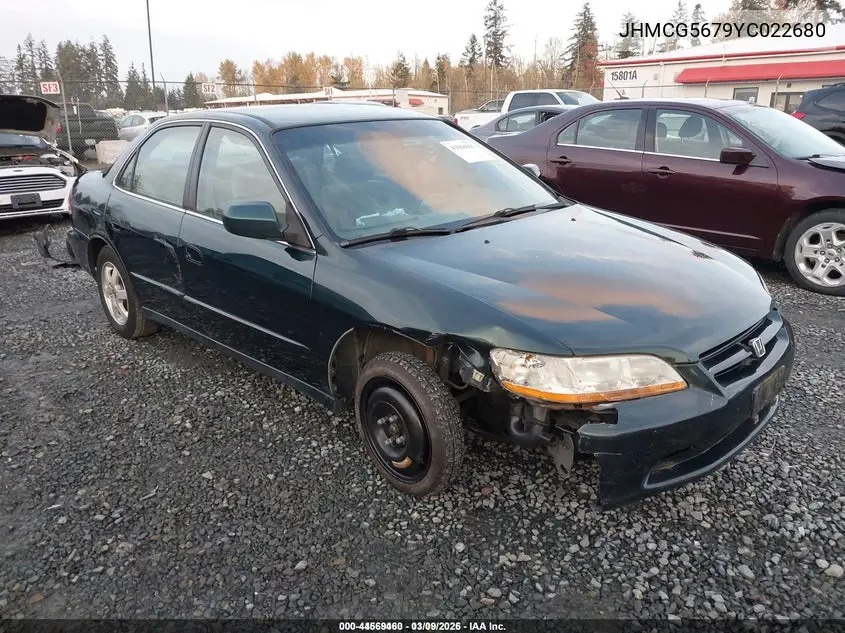 JHMCG5679YC022680 2000 Honda Accord 2.3 Se