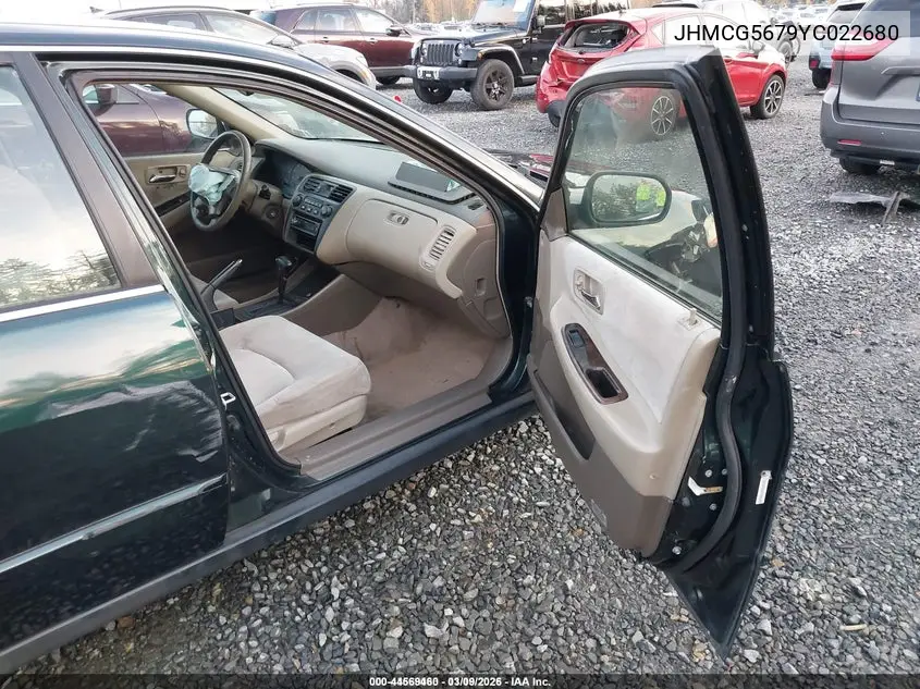 JHMCG5679YC022680 2000 Honda Accord 2.3 Se