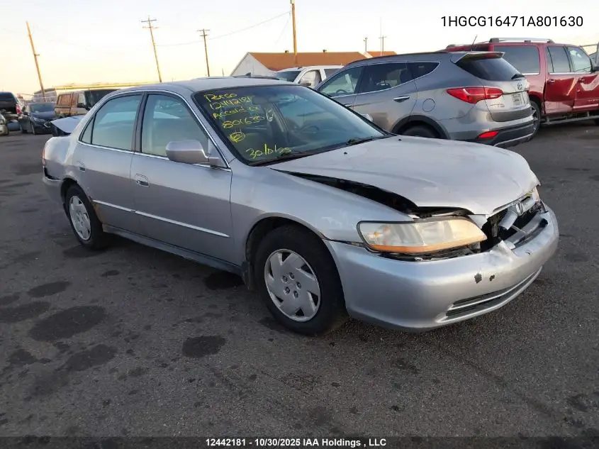 1HGCG16471A801630 2001 Honda Accord Lx