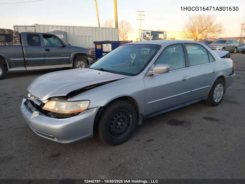 1HGCG16471A801630 2001 Honda Accord Lx