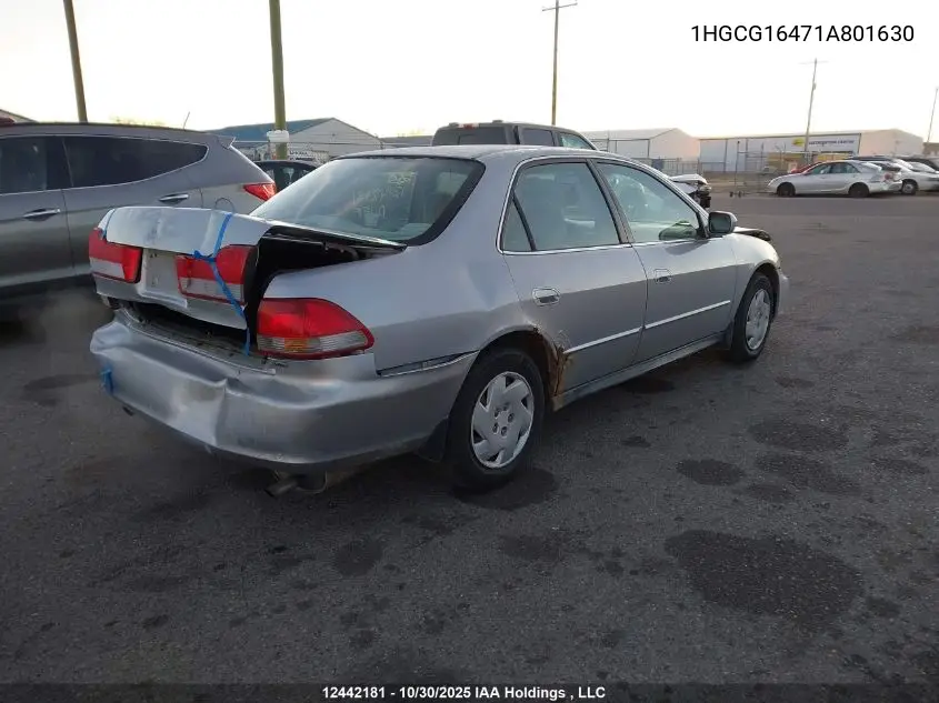 1HGCG16471A801630 2001 Honda Accord Lx