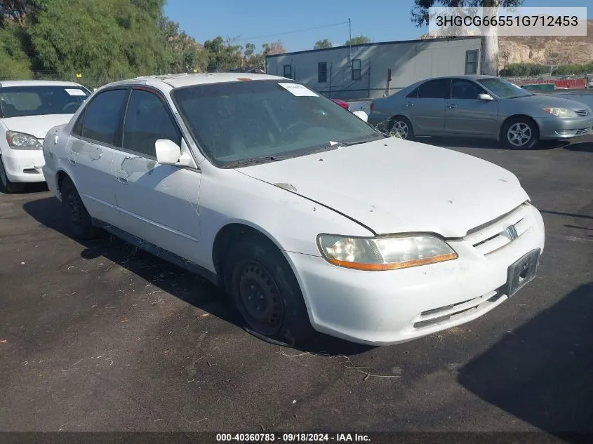 2001 Honda Accord Lx VIN: 3HGCG66551G712453 Lot: 40360783