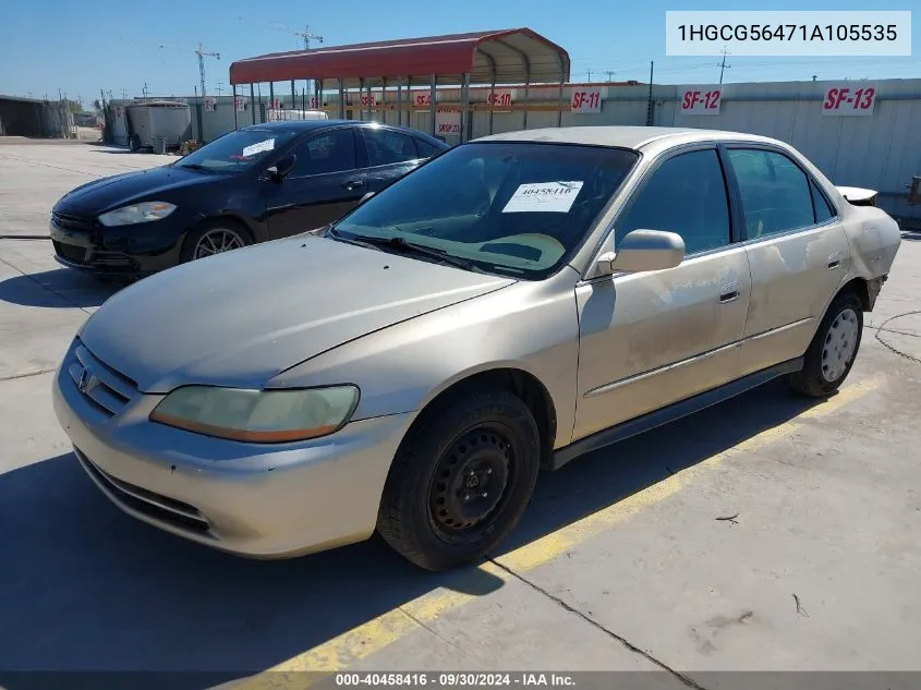 1HGCG56471A105535 2001 Honda Accord 2.3 Lx