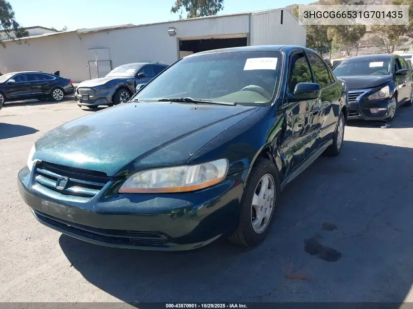 3HGCG66531G701435 2001 Honda Accord 2.3 Lx
