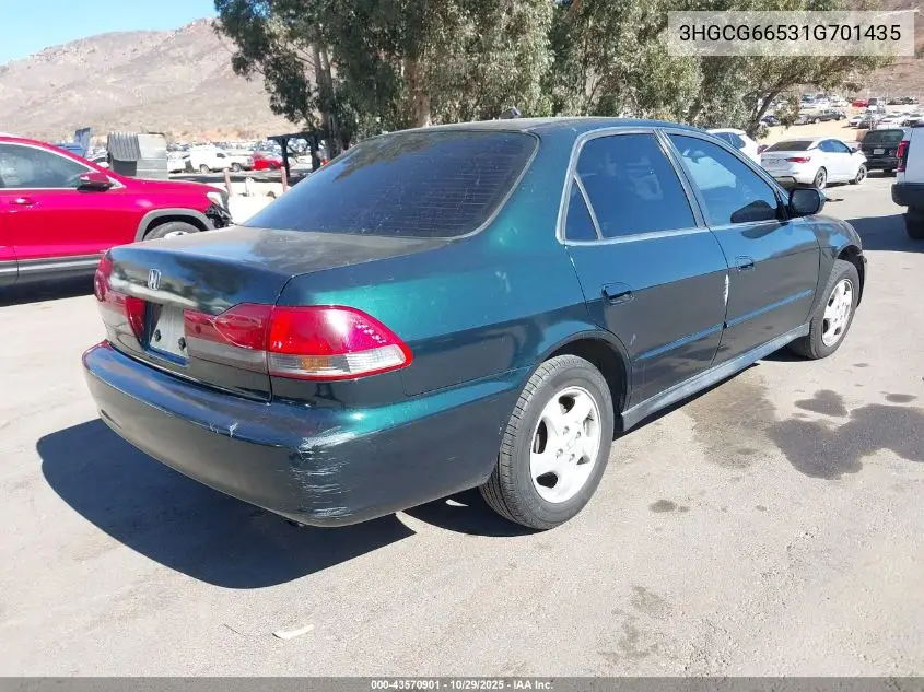 3HGCG66531G701435 2001 Honda Accord 2.3 Lx