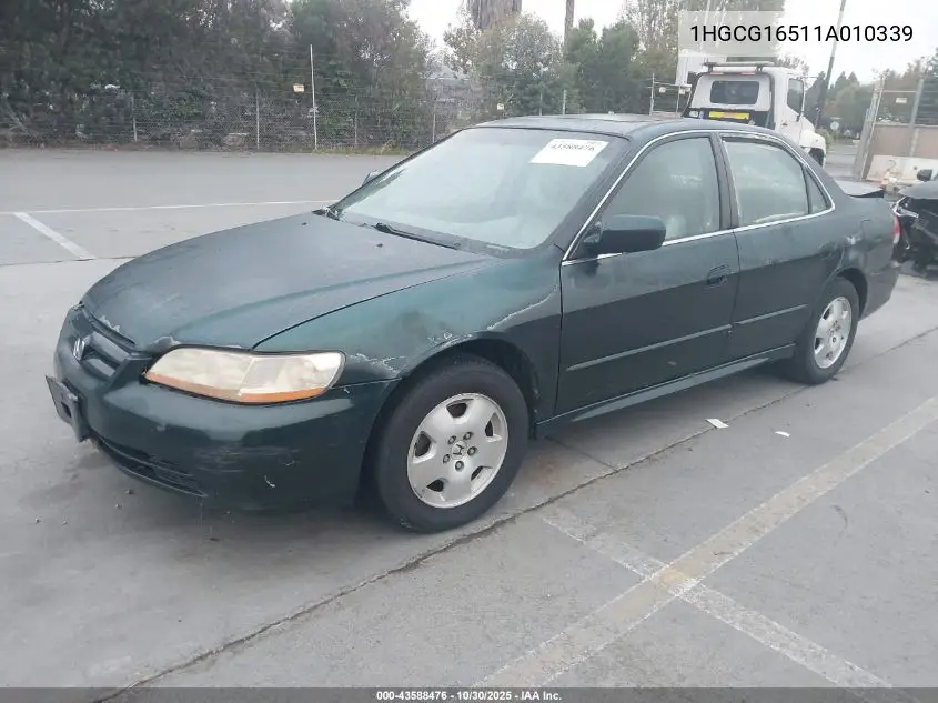 1HGCG16511A010339 2001 Honda Accord 3.0 Ex