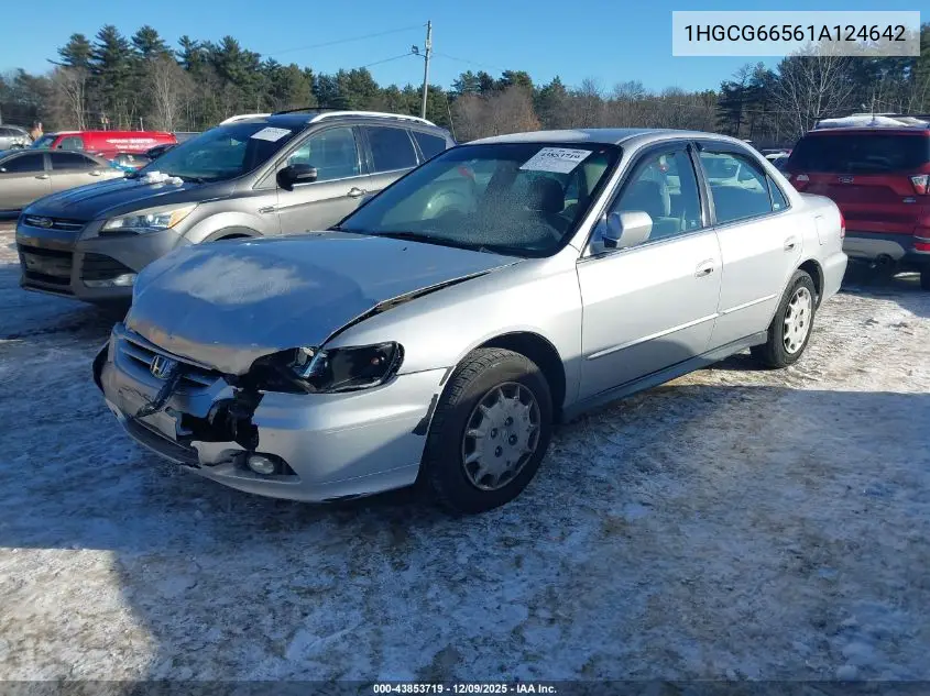 1HGCG66561A124642 2001 Honda Accord 2.3 Lx
