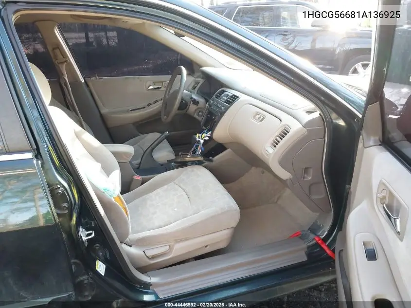 1HGCG56681A136925 2001 Honda Accord 2.3 Ex