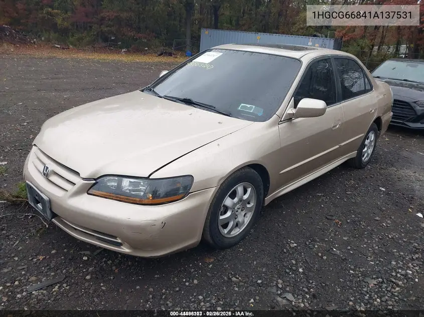1HGCG66841A137531 2001 Honda Accord 2.3 Ex