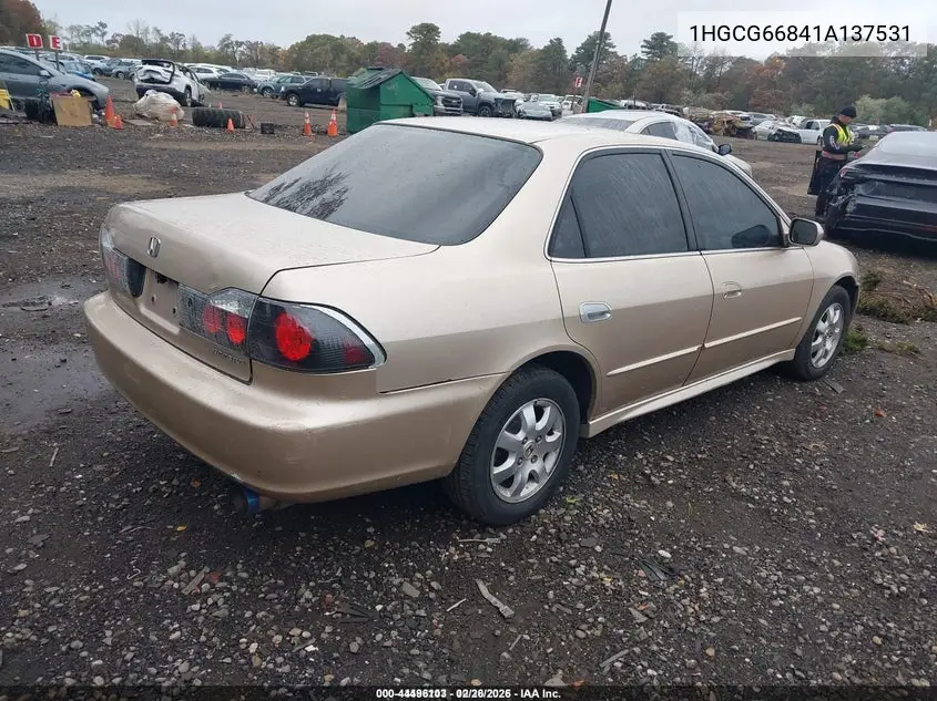 1HGCG66841A137531 2001 Honda Accord 2.3 Ex
