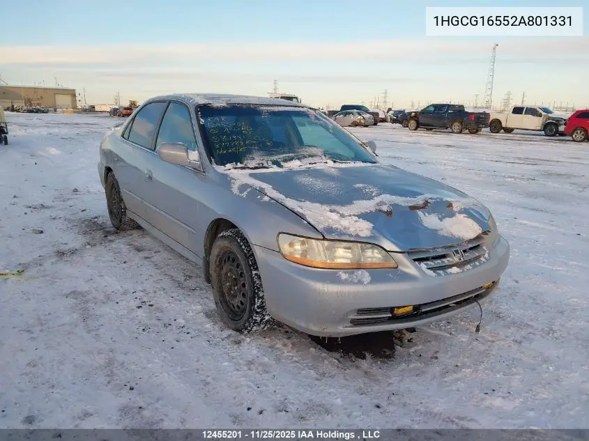 1HGCG16552A801331 2002 Honda Accord Ex