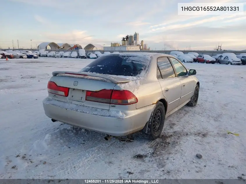 1HGCG16552A801331 2002 Honda Accord Ex