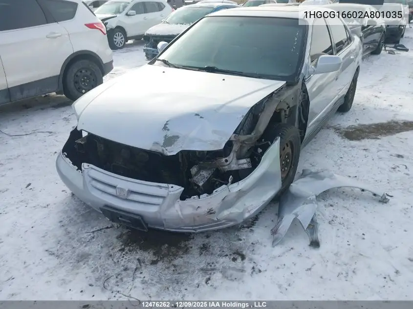 1HGCG16602A801035 2002 Honda Accord Se V6