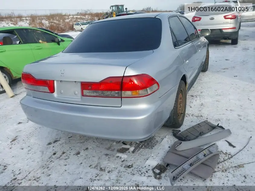 1HGCG16602A801035 2002 Honda Accord Se V6