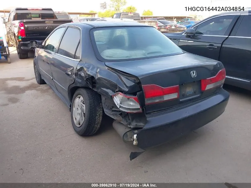 1HGCG16442A034854 2002 Honda Accord 3.0 Lx