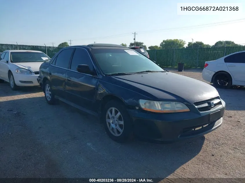 2002 Honda Accord 2.3 Ex/2.3 Se VIN: 1HGCG66872A021368 Lot: 40203236