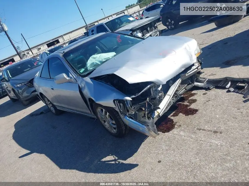 1HGCG22502A008630 2002 Honda Accord 3.0 Ex