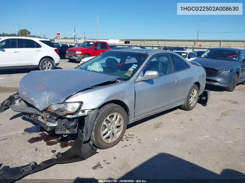 1HGCG22502A008630 2002 Honda Accord 3.0 Ex