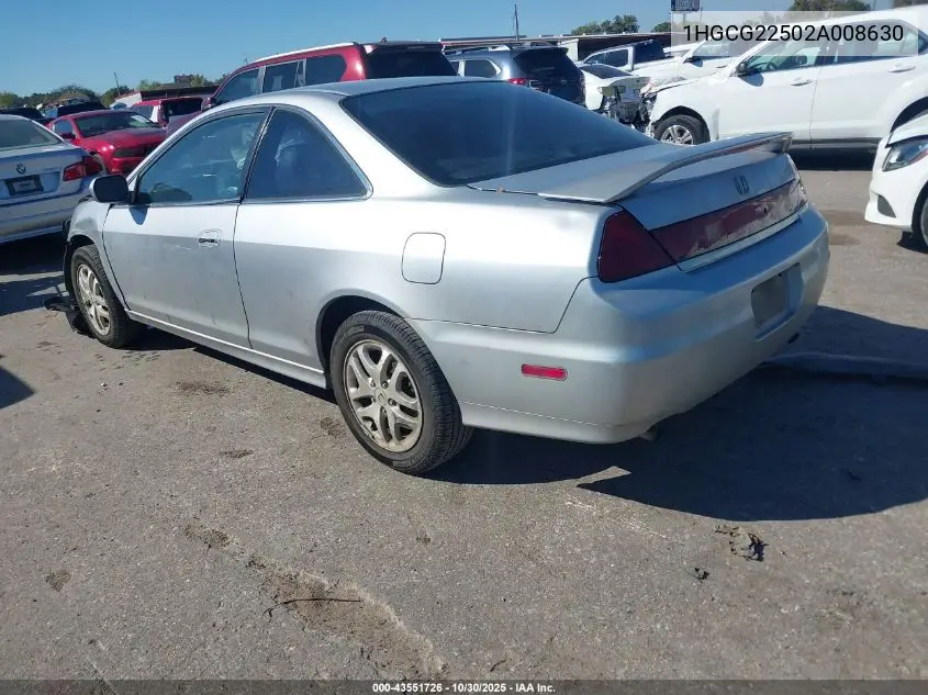 1HGCG22502A008630 2002 Honda Accord 3.0 Ex
