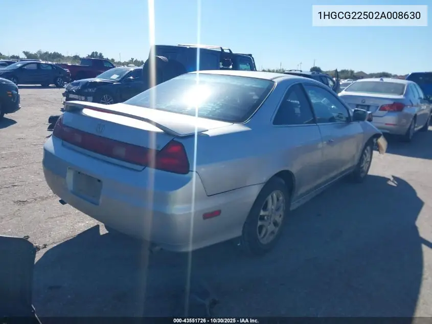 1HGCG22502A008630 2002 Honda Accord 3.0 Ex