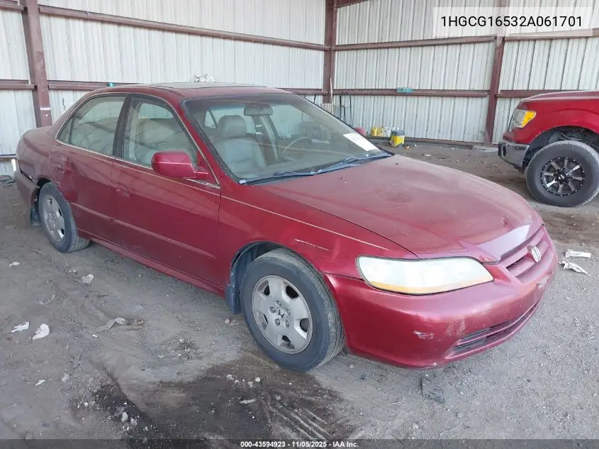 1HGCG16532A061701 2002 Honda Accord 3.0 Ex