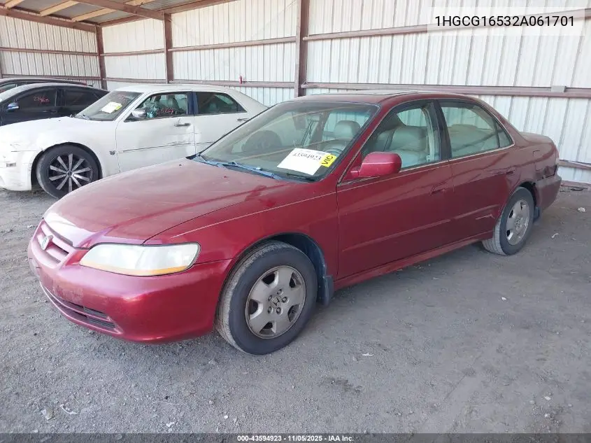 1HGCG16532A061701 2002 Honda Accord 3.0 Ex