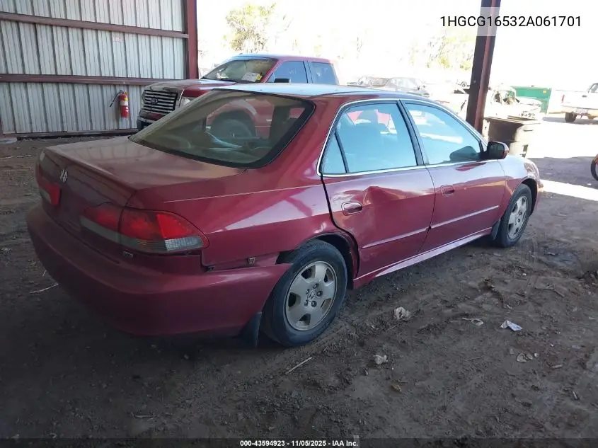 1HGCG16532A061701 2002 Honda Accord 3.0 Ex