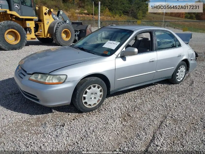 1HGCG56452A017231 2002 Honda Accord 2.3 Lx