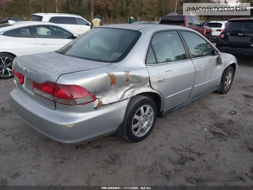 JHMCG567X2C024266 2002 Honda Accord 2.3 Se