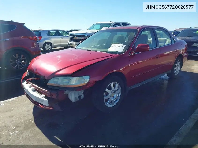 JHMCG56772C020577 2002 Honda Accord 2.3 Se