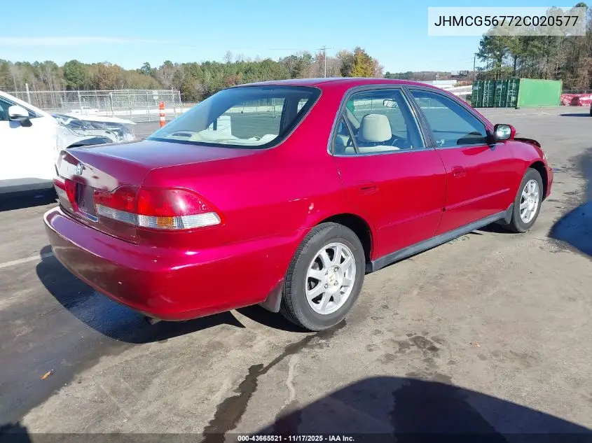 JHMCG56772C020577 2002 Honda Accord 2.3 Se