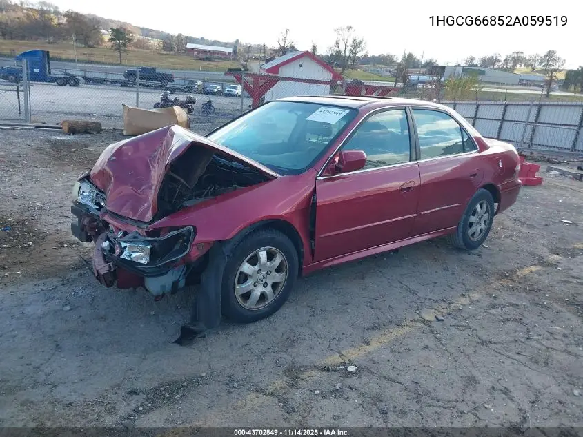 1HGCG66852A059519 2002 Honda Accord 2.3 Ex/2.3 Se