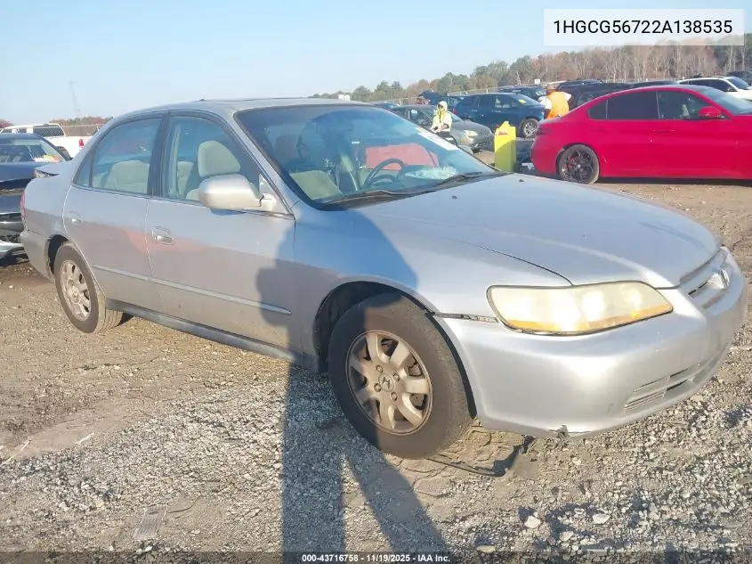 1HGCG56722A138535 2002 Honda Accord 2.3 Se
